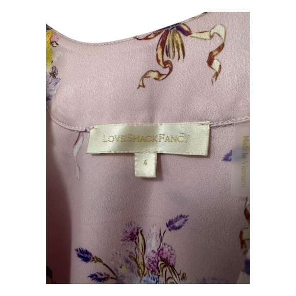 LoveShackFancy | $595 Kinnear Midi Dress in Ballet Slipper Pink, Size 4 - Picture 8 of 11